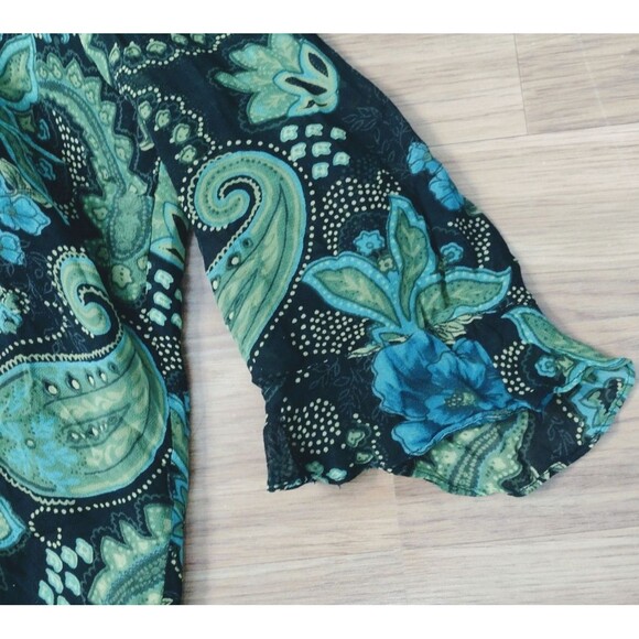 JM Collection Top Womens 16 Lined Flowy Boho Blouse Free Shipping - Picture 8 of 12